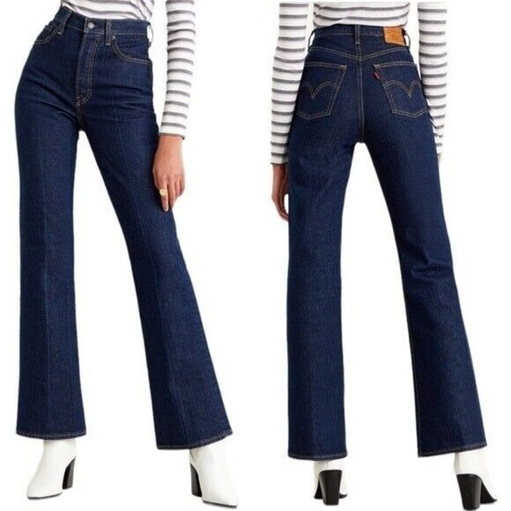 LEVI'S Premium Ribcage Boot High Key Button Fly Women’s Size 30